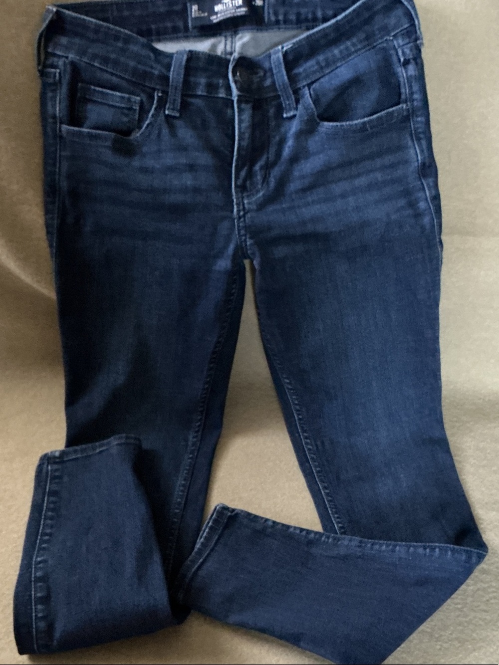 Hollister Women's Skinny Jeans - Deep Indigo Stretch